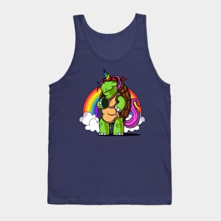 Magical Turtle Unicorn Rainbow Tank Top